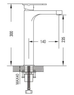 Смеситель для раковины Shevanik S8711H чёрный